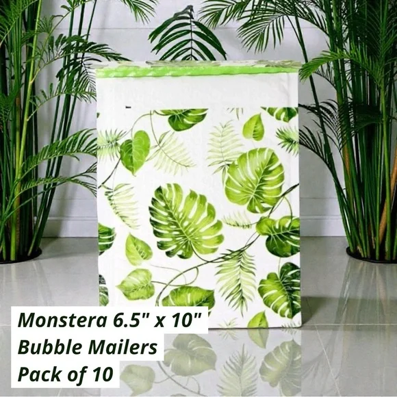 Monstera 6.5" x 10" Bubble Mailers Pack of 10 - Picture 8 of 8